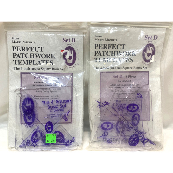 Marti Michell Perfect Patchwork Templates Feathered Star Set B and D - Picture 1 of 5